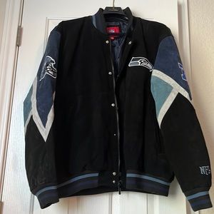 Seattle Seahawks Suede Bomber Style Men’s Jacket Size XL